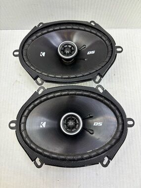 Kicker 43DSC6804 DS Series 6"x8" 2-Way Car Speakers 4 OHMS Pair TESTED WORKING